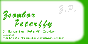 zsombor peterffy business card